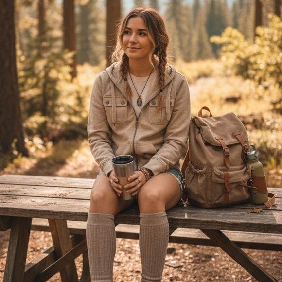 Ralph Lauren Jackets & Blazers - Lauren Ralph Lauren Tan Utility Safari Zip Up Hoodie Jacket Medium